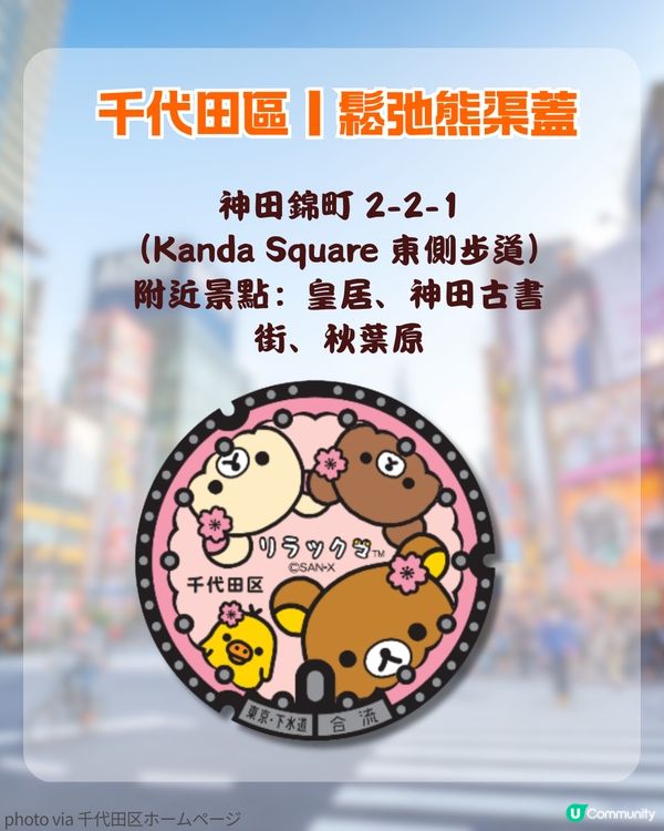 2026東京自由行🇯🇵12大特色卡通渠蓋全攻略！位置/附近景點/紀念卡領取教學🧸✨