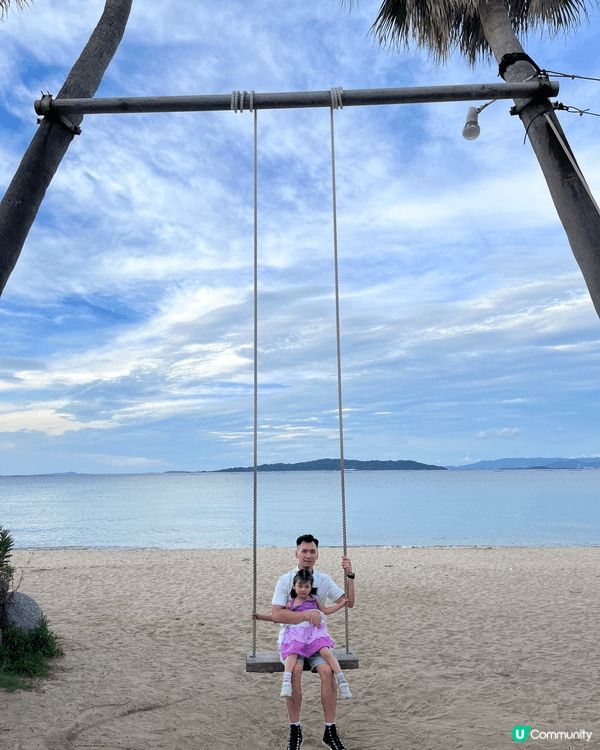 這裏是福岡的近郊 - 糸島。糸島有很多打卡景點，這個棕櫚樹沙...