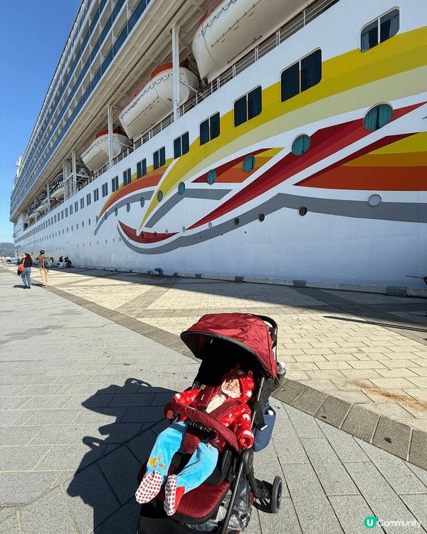 Baby 第一次坐郵輪🚢 細細個就解鎖人生新體驗～望住大海、...