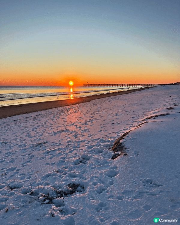 snow on the beach