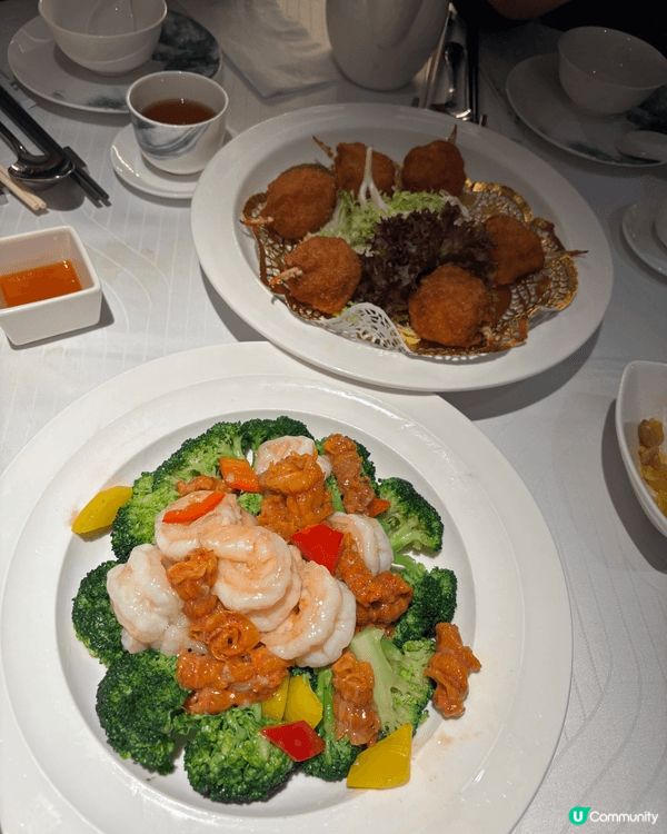 翠園嘅冬至飯，有菜有魚，有蚌又有飽魚，仲有紅豆沙湯圓，真係唔...