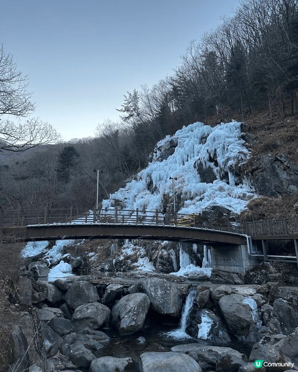 韓國大邱達城郡的琵瑟山冰雕園區真係好壯觀，有人造冰瀑布景觀，...