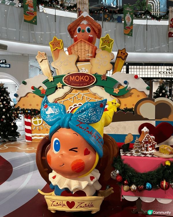 旺角Moko今年的聖誕裝飾是Pop mart很受歡迎的IP星...