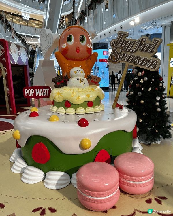 旺角Moko今年的聖誕裝飾是Pop mart很受歡迎的IP星...