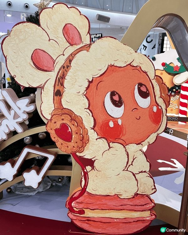 旺角Moko今年的聖誕裝飾是Pop mart很受歡迎的IP星...