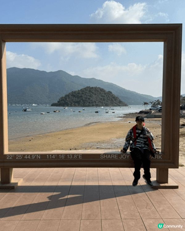這裡是西沙GO PARK 入面近海邊的位置。這兩個打卡位在晴...