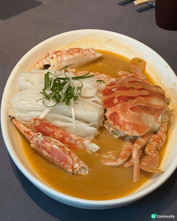 香港米芝蓮餐廳「大班樓」必食招牌菜式雞油花雕蒸大花蟹配陳村粉...
