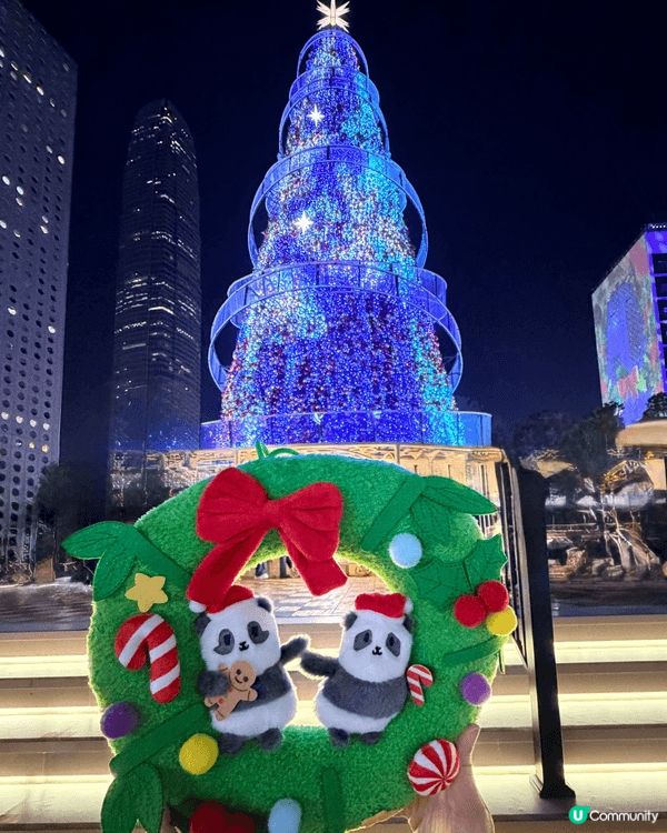 平安夜到中環冬日聖誕小鎮感受聖誕氣氛～還在小鎮裡買到香港大熊...