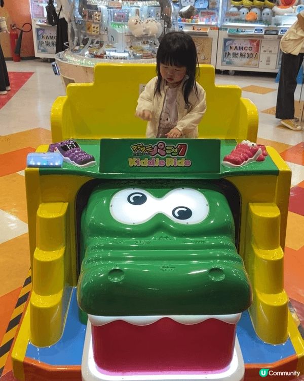 帶小朋友去Namco，動不動就玩半小時。有需要踩單車的彩虹單...