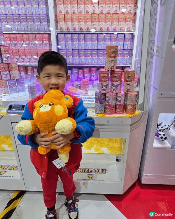 1：在Namco，小朋友無意中中到好多野食丫XD