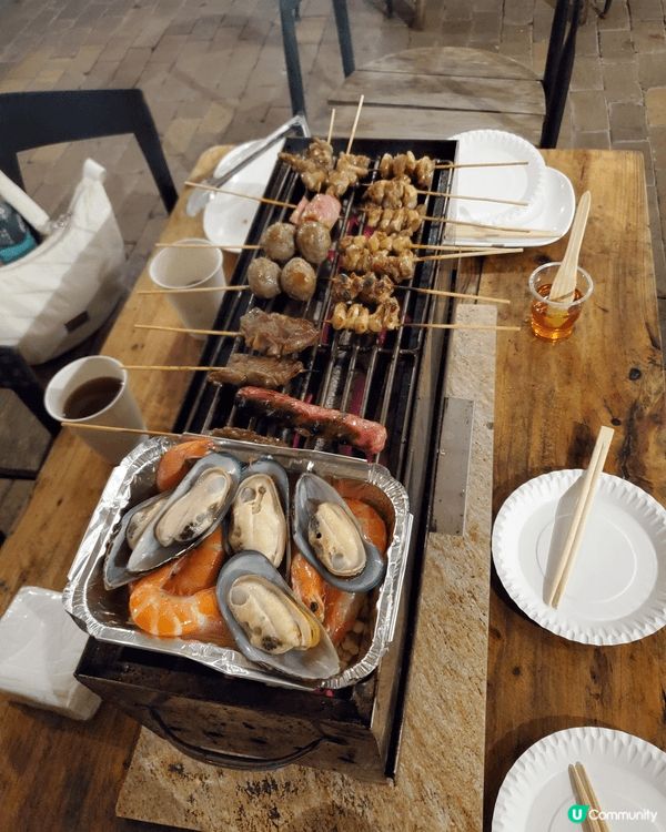 大美督BBQ，有吹氣彈床，最啱小朋友放電，環境舒服