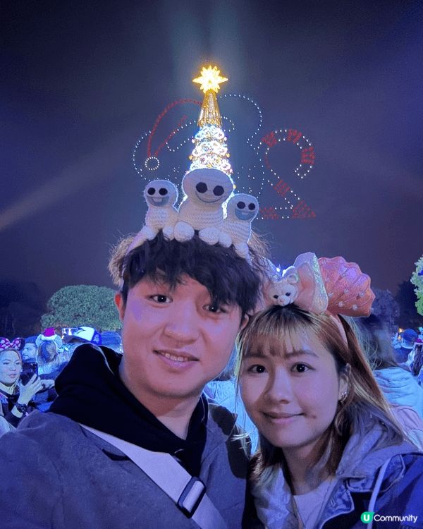 去了迪士尼過充滿聖誕氣氛的聖誕節。再去namco夾公仔，帶住...