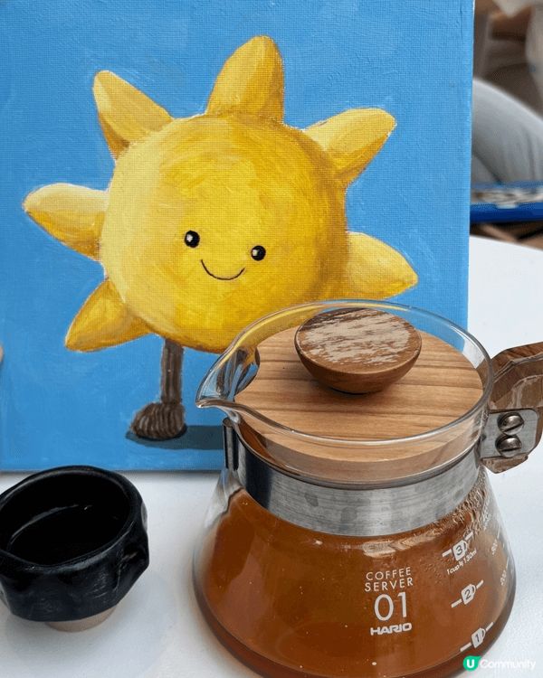 香港竟然有得一路飲手沖咖啡一路學畫畫，仲要可以畫聖誕版Jel...