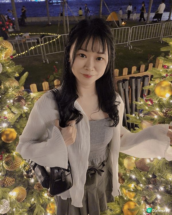 昨晚和朋友去了西九文化區M+，場內有一個區域裡面有很多聖誕樹...