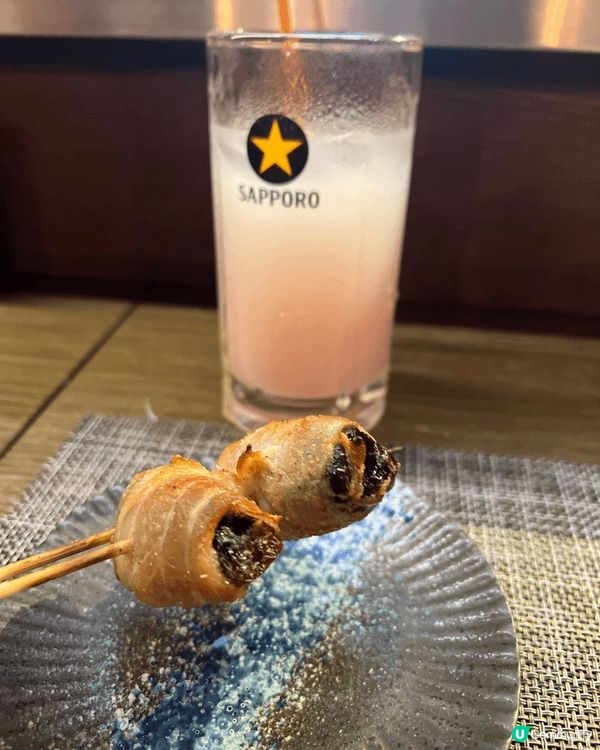 雖然係豚肉串燒專門店，但佢啲刺身都唔錯，三文魚／赤蝦🍤／帶子...