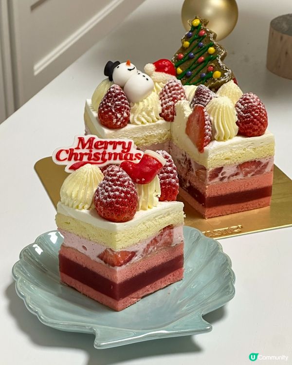 ✨ 低糖草莓聖誕蛋糕🎂