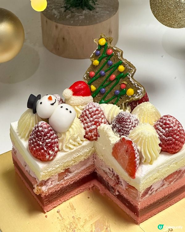 ✨ 低糖草莓聖誕蛋糕🎂