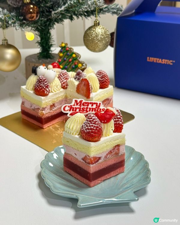 ✨ 低糖草莓聖誕蛋糕🎂