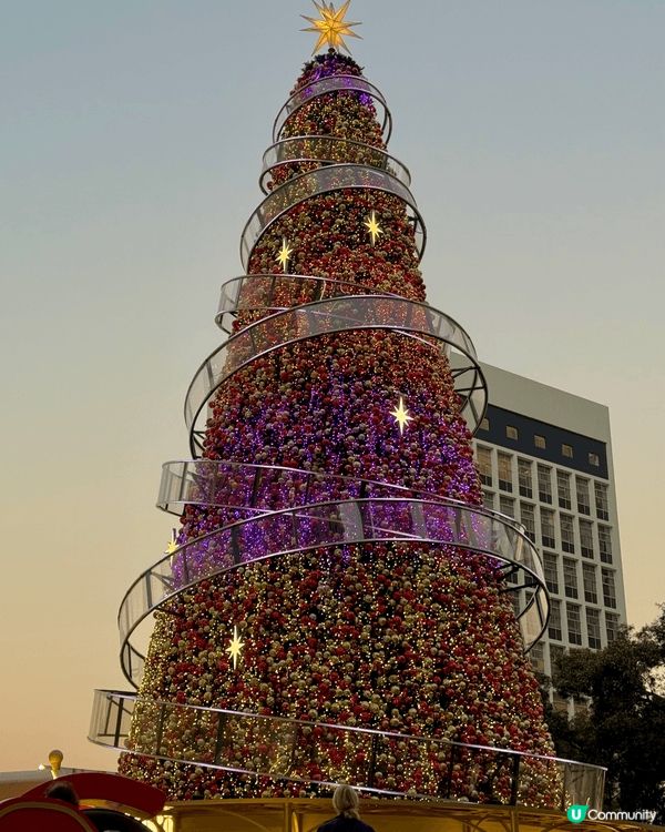 香港的聖誕燈火如星河傾瀉，維多利亞港兩岸高樓化作璀璨水晶，街...