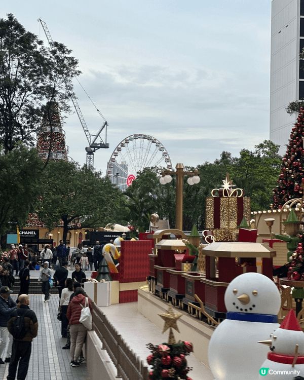 中環遮打花園20米聖誕樹，一定係全香港最高聖誕樹，夜晚仲有動...