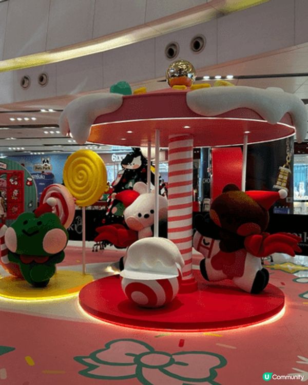 Mikiki商場今年的聖誕裝飾是line friends m...