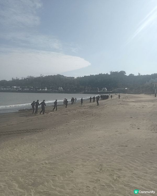 澳門黑沙海灘，比想像中乾淨。黑沙海灘公園鄰近澳門黑沙海灘，當...