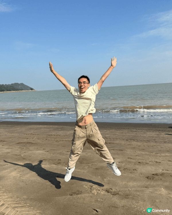 澳門黑沙海灘，比想像中乾淨。黑沙海灘公園鄰近澳門黑沙海灘，當...