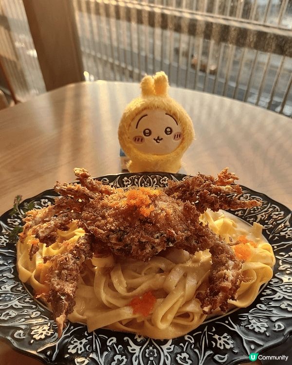 位於銅鑼灣世貿中心的喫茶ちょうぼ 有著美味的軟殼蟹意粉。餐廳...