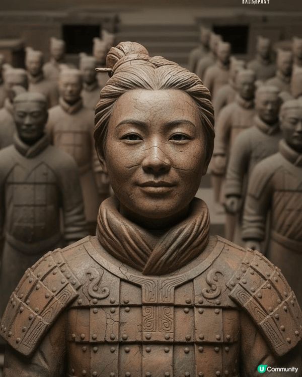 位於海港城為尋秦記做宣傳，可以拍下自己相片用AI合成兵馬俑，...