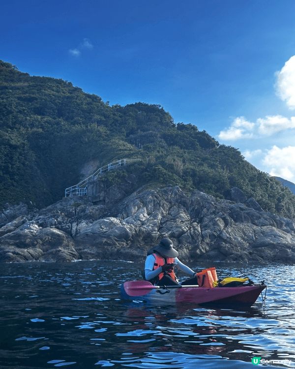 西貢綠蛋島獨木舟，擁有豐富的海洋生態 悠美的沙灘 是香港的淨...