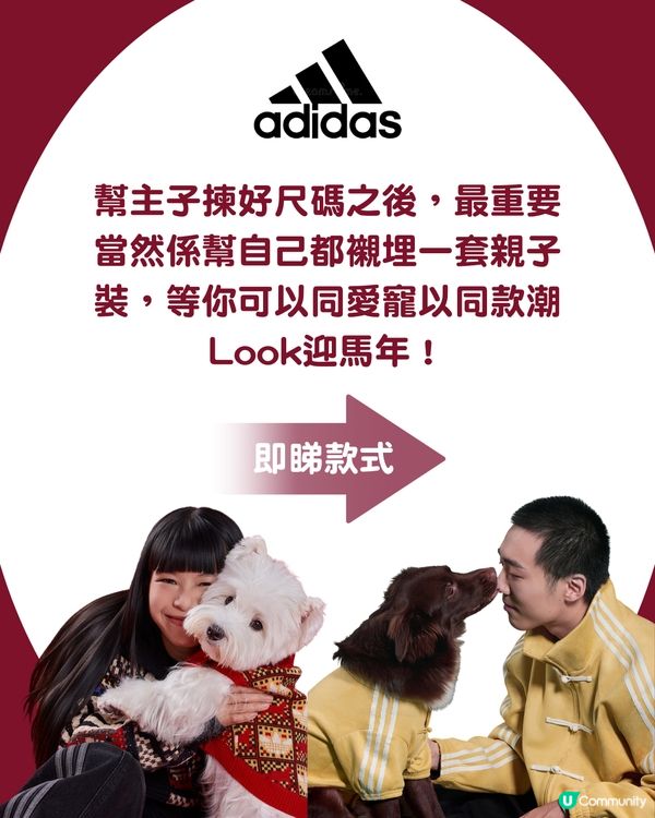 🐾 馬年必入！adidas Originals 寵物新春系列＋親子裝登場 🧧