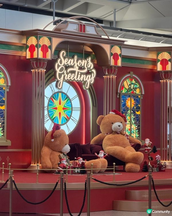 香港機場聖誕打卡🎄！熊啤啤勁可愛🐻！可愛聖誕版薯仔公仔🥔！