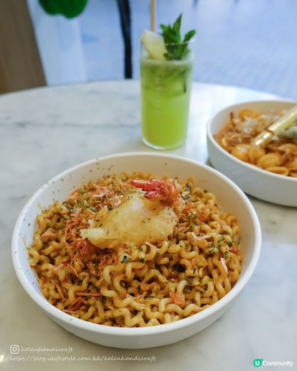 【吃下大角咀】悠閒白色cafe美味卷卷意粉 - HABITŪ table