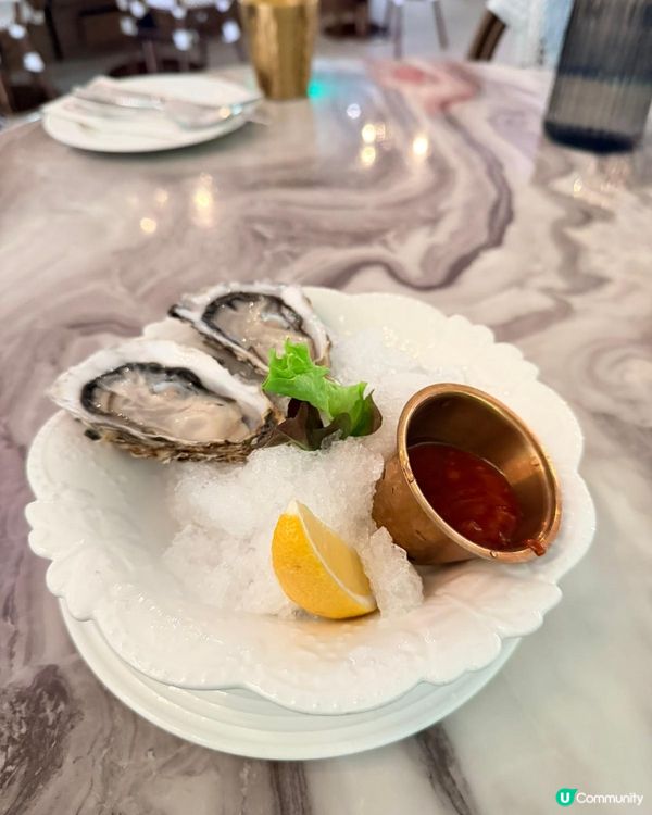 今日西餐大滿足！生蠔、蝦、龍蝦飯🤤