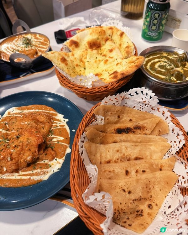 五種咖喱有辣有唔辣！大推超軟熟蒜蓉naan🤩