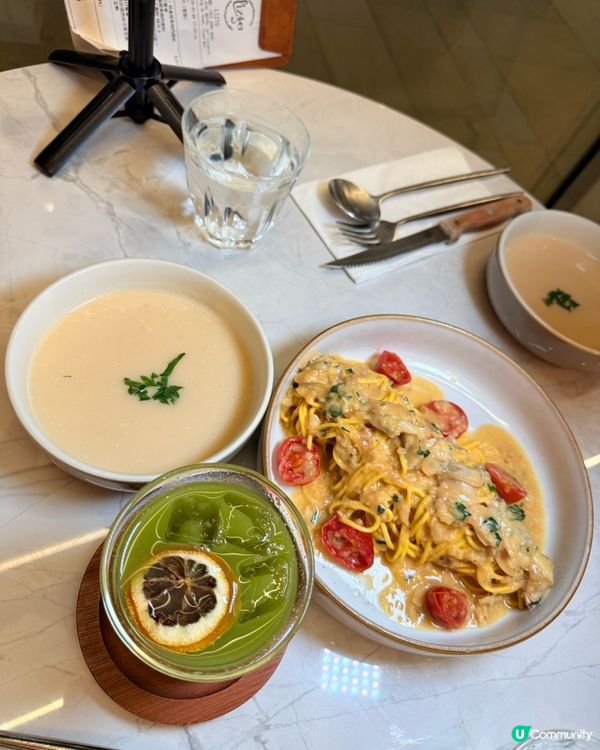 蒜香意粉+黑毛豬😋荃新天地打卡！🍝🐷