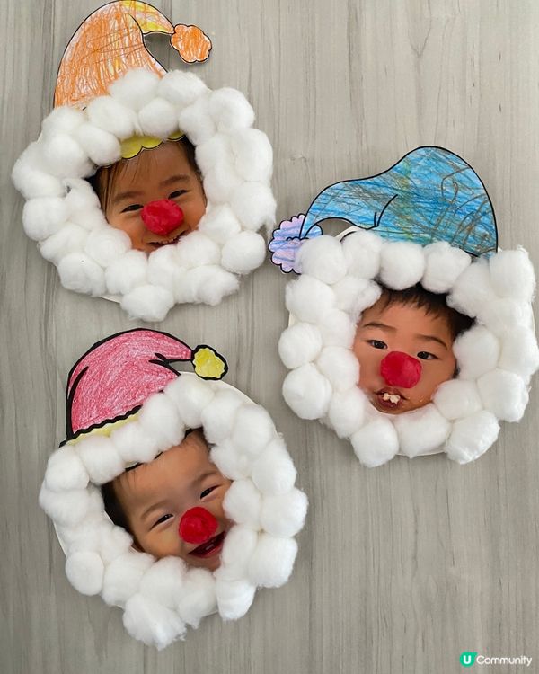 聖誕老人裝飾🎅！媽媽畫班親子樂！🎨 