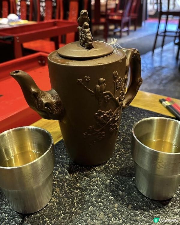 🩷古色古香宮廷風火鍋🍲足料玲瓏浮凸花膠雞湯鍋🤤