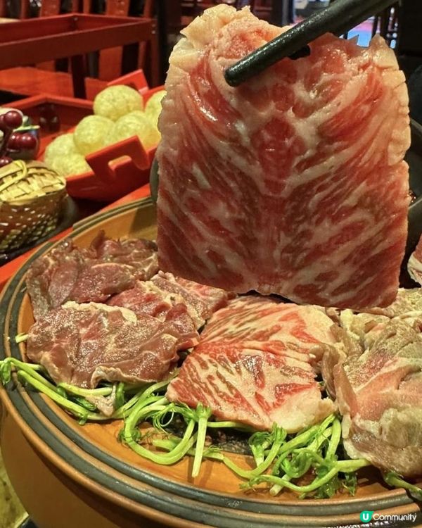 🩷古色古香宮廷風火鍋🍲足料玲瓏浮凸花膠雞湯鍋🤤