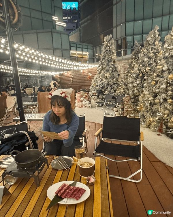香港少有心機餐廳!!!户外飄雪+燒棉花糖+關東煮！凍冰冰既時...