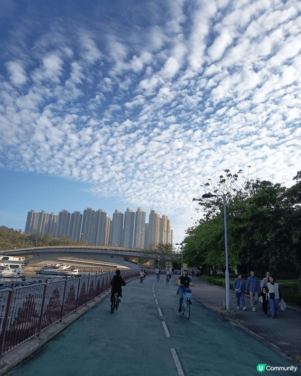 第一次入將軍澳踩單車，首先到景林邨內借單車再原路踩去海邊，環...