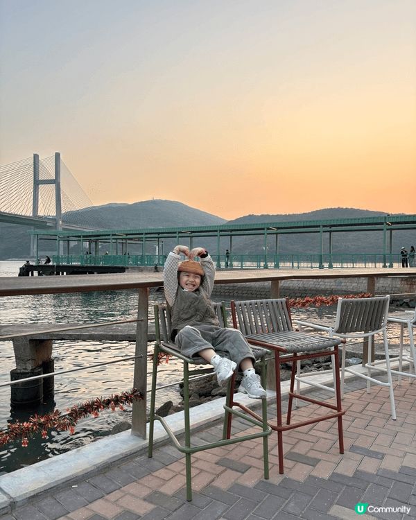 媽咪帶左我去馬灣打卡😍咁岩準備日落🌄