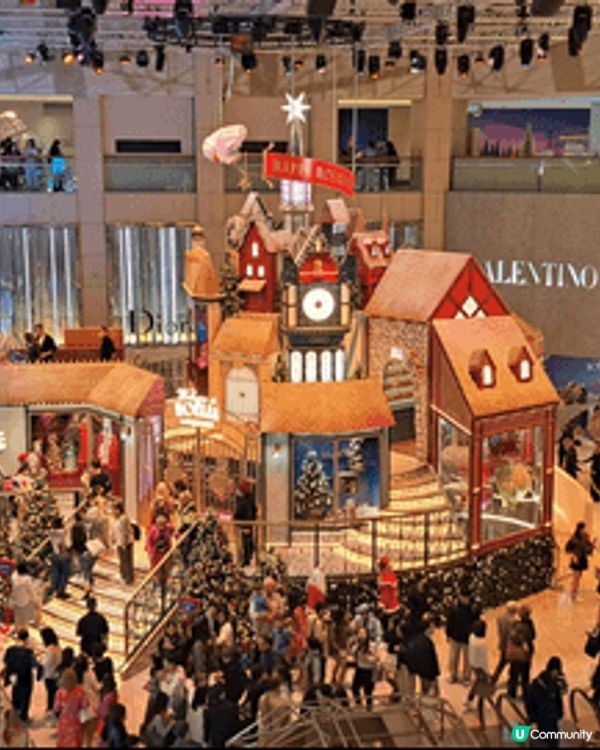 皇后像廣場+Landmark，濃濃的聖誕節氣氛，