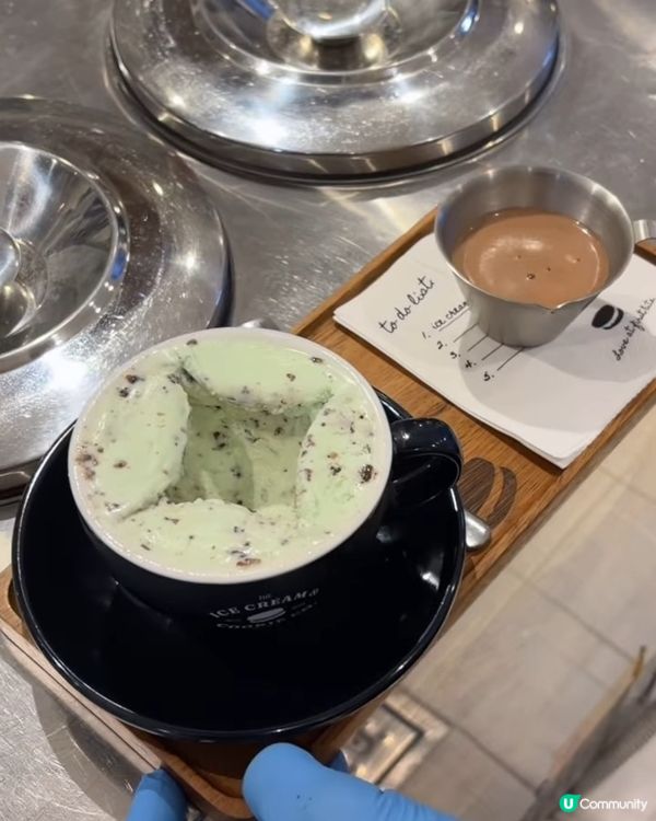 爆紅薄荷朱古力Affogato！自家製薄朱雪糕+熱朱/冰火兩重滋味