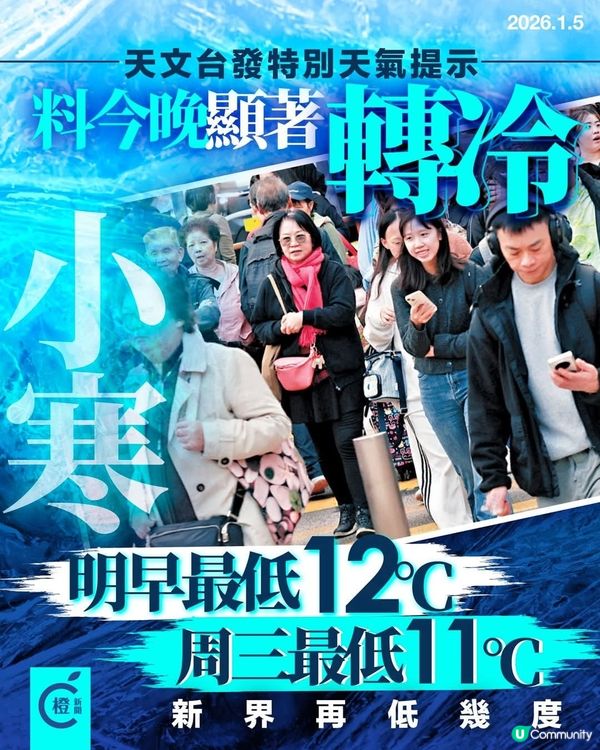 天文台發特別天氣提示