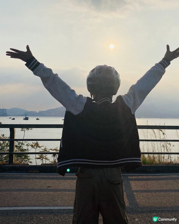 假期好去處——大美督踩單車睇日落享受家庭樂