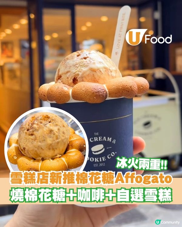 雪糕店新出超邪惡燒棉花糖Affogato！