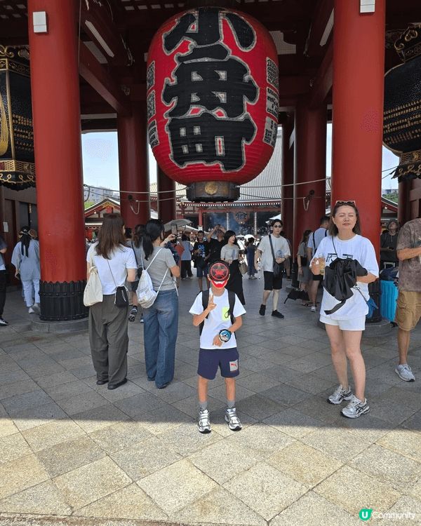 我這次去東京去了雷門同迪士尼，主要係同小朋友去