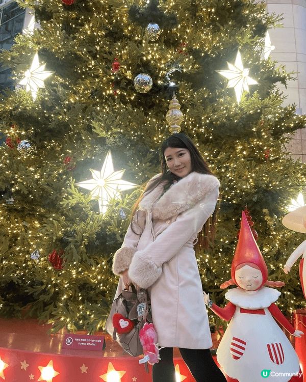 韓國🇰🇷過聖誕也是氣氛滿滿！大大棵聖誕樹🎄任影唔嬲！