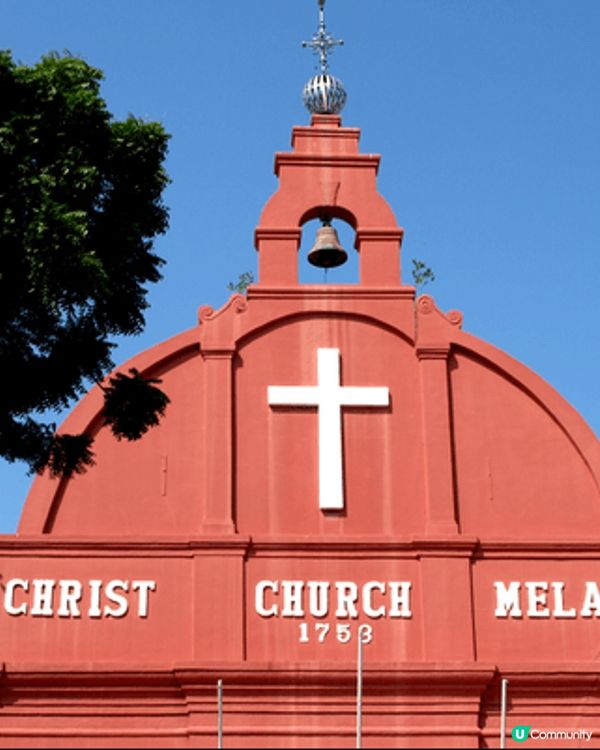 馬來西亞馬六甲的紅色教堂，即基督教堂，建於1753年，由荷蘭...